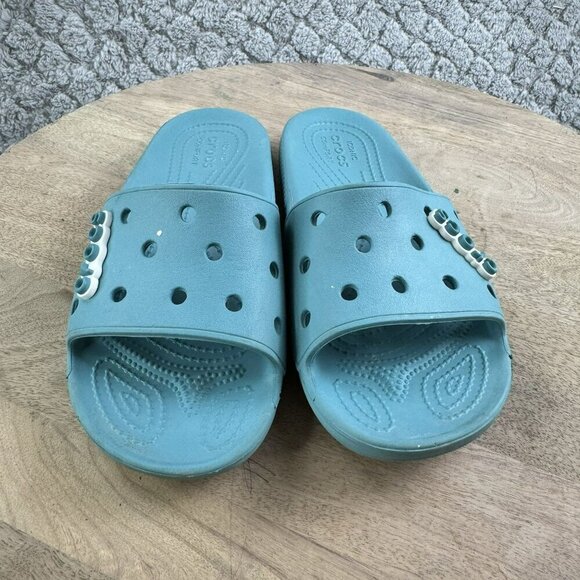 Crocs Slide Sandals Womens Size 6 Blue Slip-On Casual‎ Shoes - Picture 8 of 8